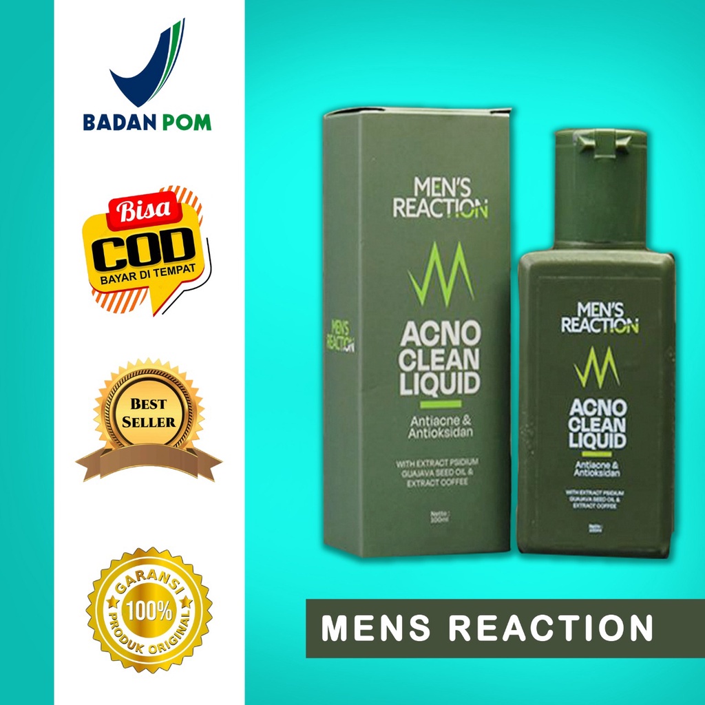 Mens Reaction Acno Clean Out Liquid - SABUN CAIR PENGHILANG JERAWAT DAN BEKAS JERAWAT BRUNTUSAN AMPUH/original produk/best seller