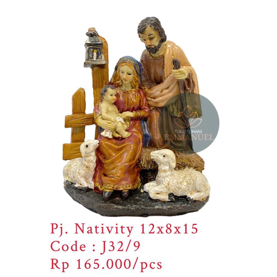 Pajangan Natal Nativity 12x8x15 cm / Pajangan Gua Natal