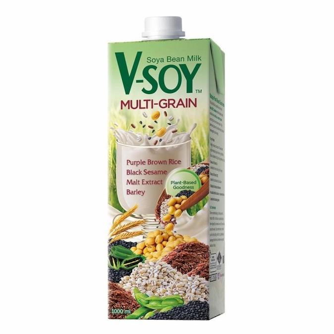 

Vsoy Soybean Milk Susu Kedelai Multi grain 1L