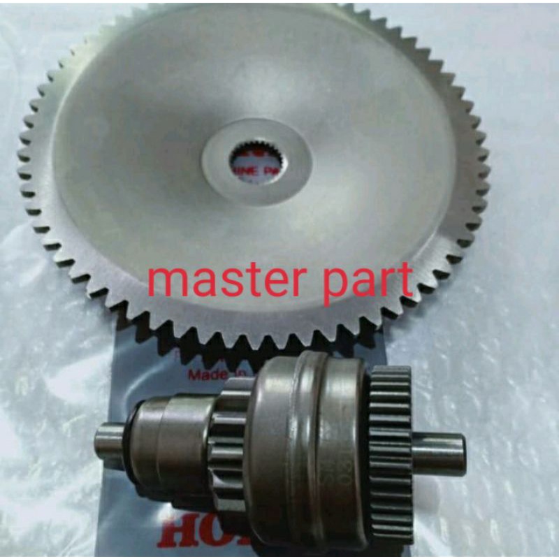 gigi stater,face drive,dan gigi pinion beat karbu,scoopy karbu,spacy karbu,original