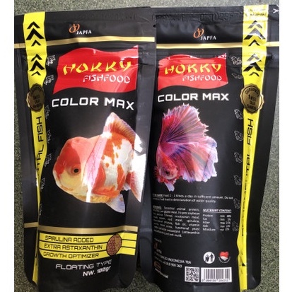 Hokky Colour Max 100gr hoky color pakan makanan pelet ikan hias koki koi floating
