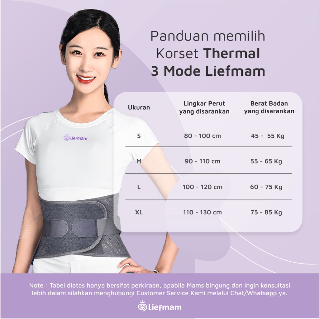 Thermal Corset Liefmam - Korset Peramping Pasca Melahirkan dengan Tourmaline