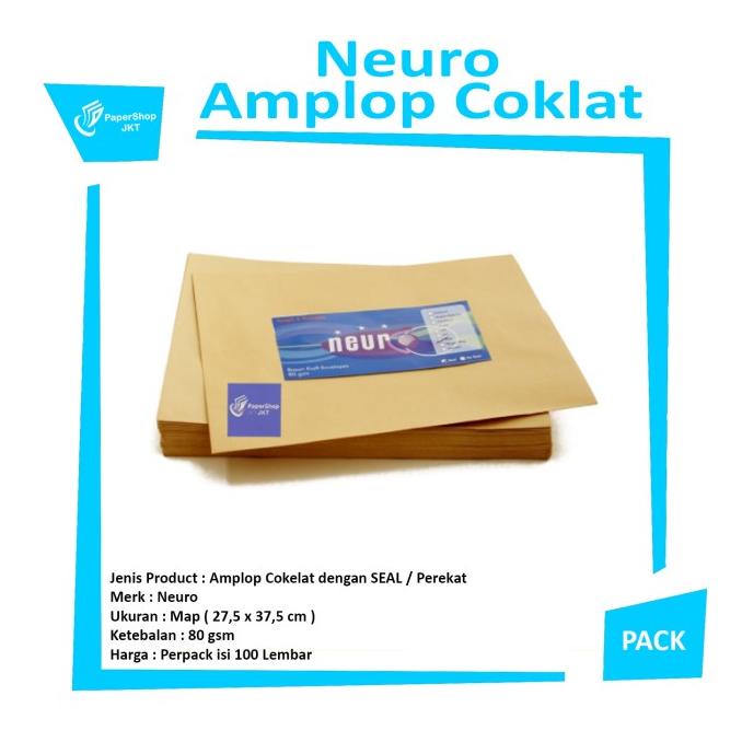 

HOT PROMO!!! Amplop Coklat Ukuran Map Neuro ( 27,5 x 37,5 cm ) SEAL