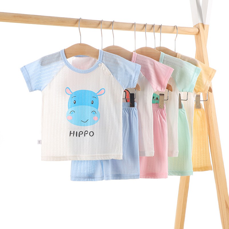 PREMIUM Baju Bayi Kaos Piyama Anak Setelan Celana Lengan Pendek Laki Perempuan COD Sweater Import