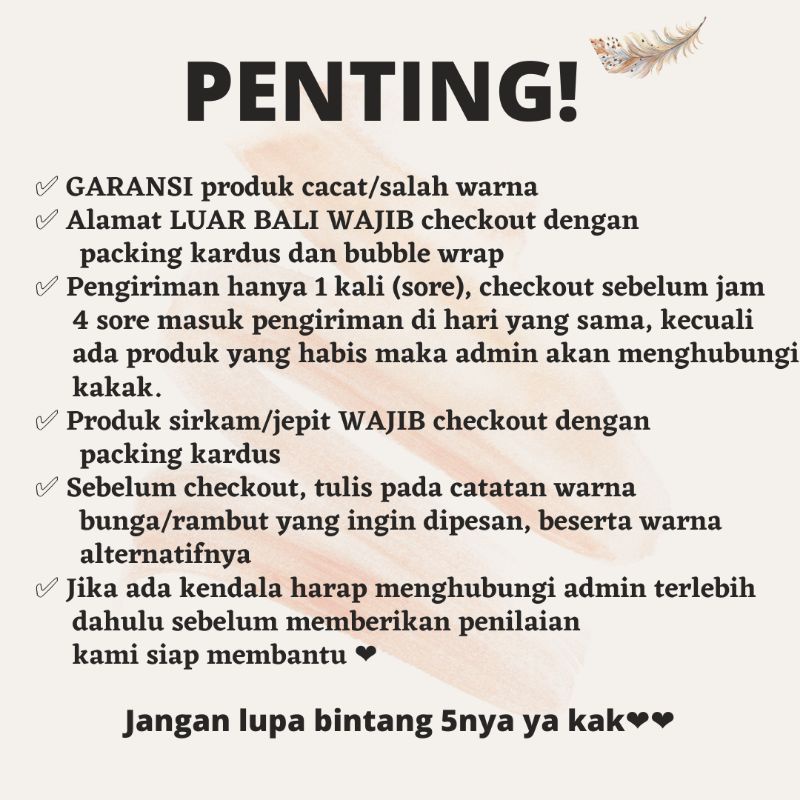 PECAH SERIBU TANGKAI / BUNGA SANGGUL / HIASAN SANGGUL BALI (PS02)