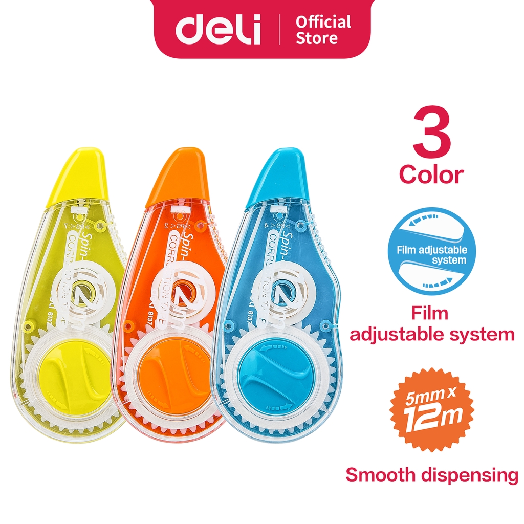 

Deli Tip X- Koreksi Tape 5mm X 12mm cepat kering dan hasil dapat langsung menulis desain unik E8137