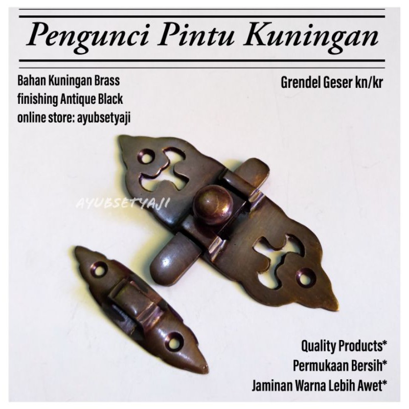 Grendel Pintu Kuningan Grendel Jendela Grendel Slot samping BRASS antik Gembok Kunci Pintu Kuningan