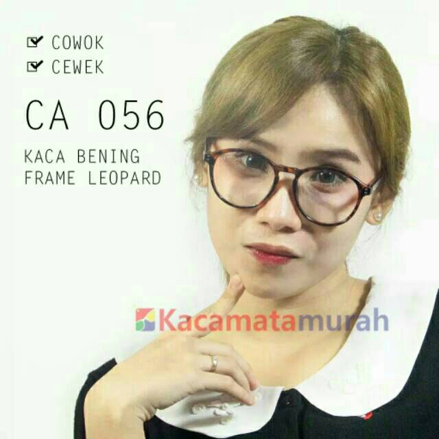 Kacamata Oval Wanita Korea Bening Transparan CA056