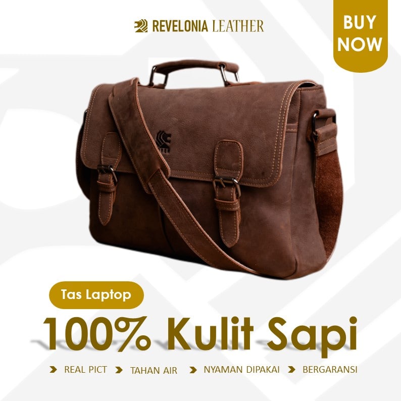 Tas laptop kulit REVEN tas kerja pria tas selempang pria kulit asli tas laptop berkualitas tas lapto