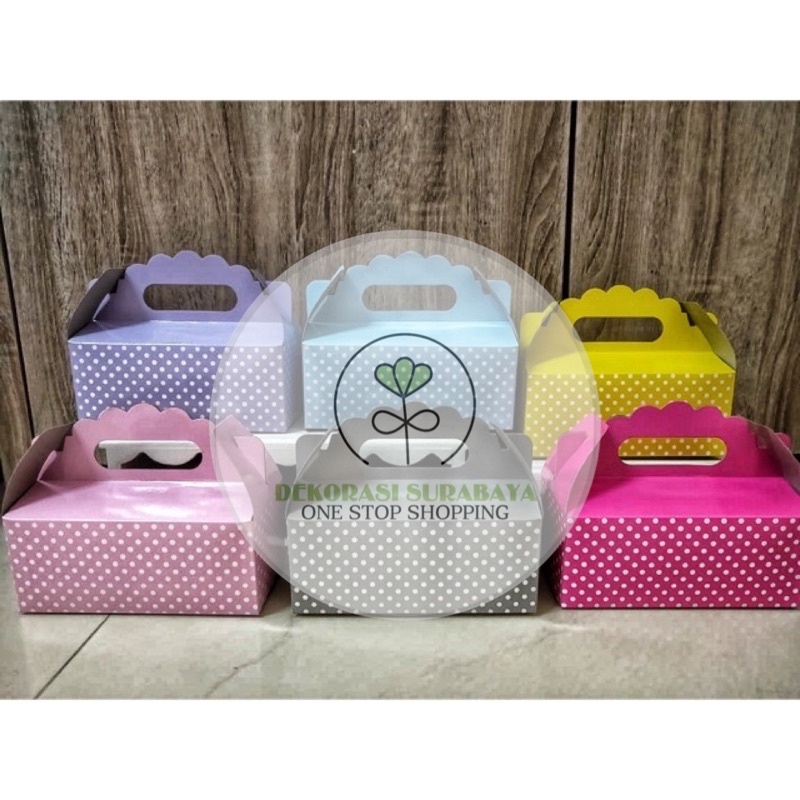Kotak snack Polkadot / kotak snack ulang tahun