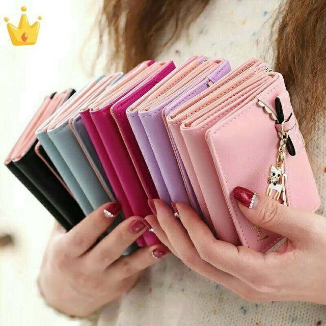 Dompet renda kucing mini /dompet lipat murah