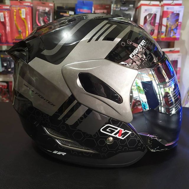 HELM GM FIGHTER 911 SILVER GLOSSY