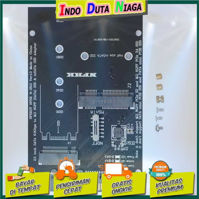 IDN TECH - NFHK Adaptor Konventer M.2 NGFF SSD to SATA III 2.5 Inch - N-2513