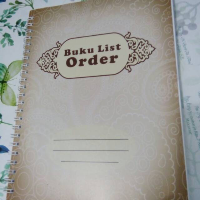

Buku list order motif batik (200 halaman)