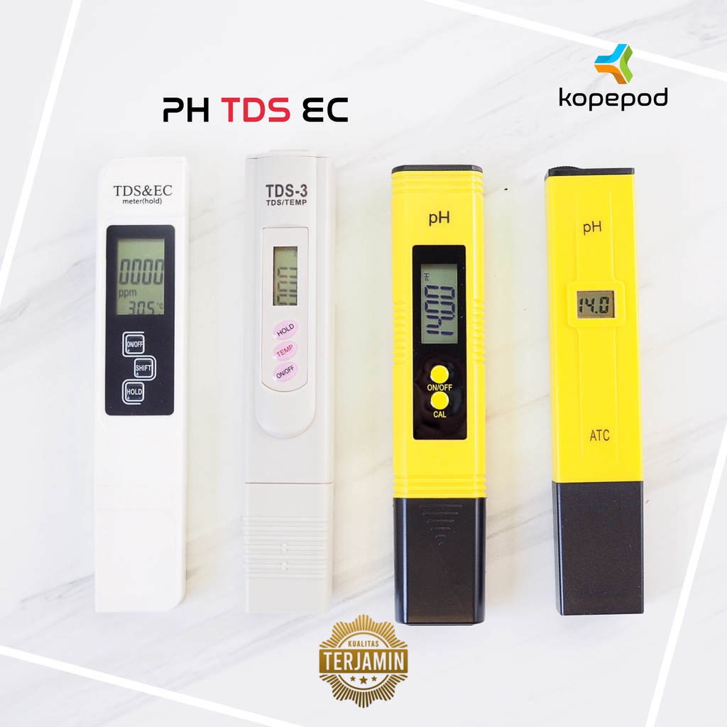 PH Meter dan TDS EC (PAKET) TDS Meter dan PH Meter PH Tester PH Meter Digital TDS EC Kopepod