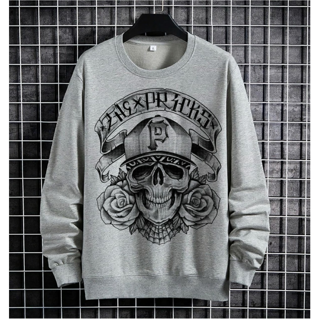 amosjkt28.atasan lengan panjang.baju sweater priekskull/kaos/baju pria