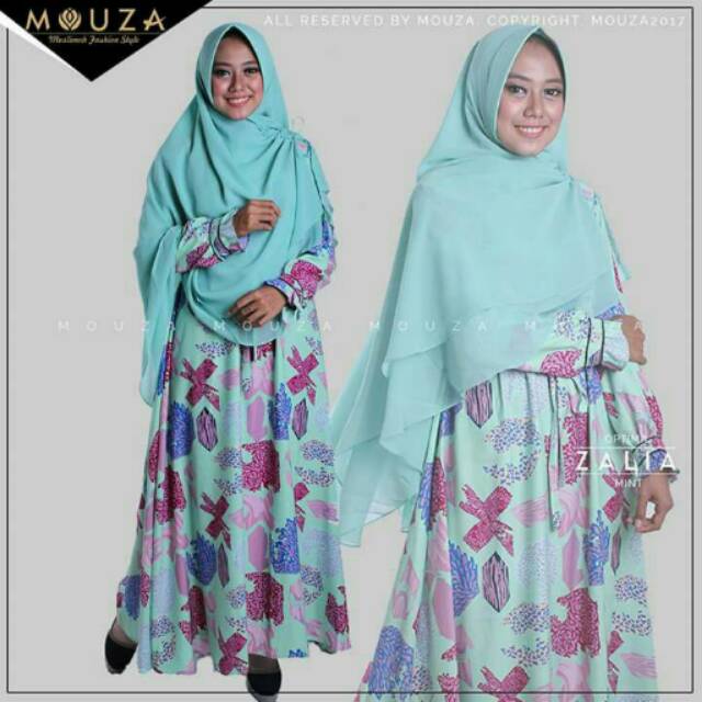 dress zalia mouza gamis dewasa