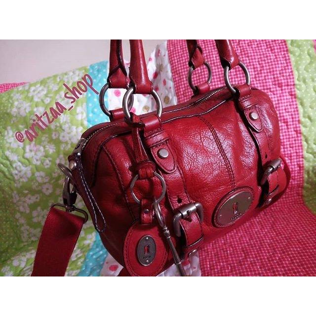 Tas Fossil Maddox Small Red