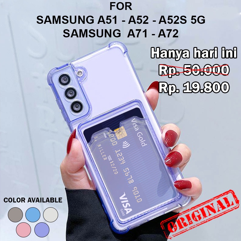 CARD SLOT case Samsung A51 A52 A52s 5G A71 A72 softcase casing cover case photocard tpu slim korean 