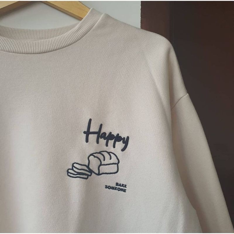 Sweater Wanita - HAPPY SOMEONE - Sweater Oversize Wanita - Ootd wanita