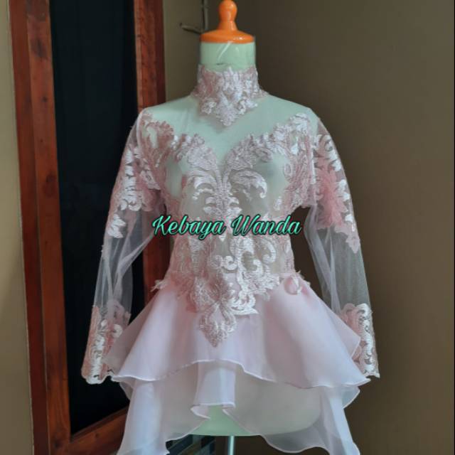 Kebaya Atasan Pelpum Elisab Tille Cristal / Kebaya Wisuda / kebaya Pesta