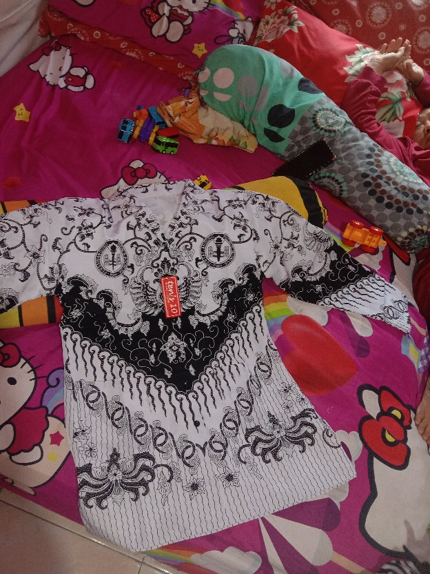 Kemeja Batik Pgri Wanita Berfuring Bahan Polyster By Tensa Yes
