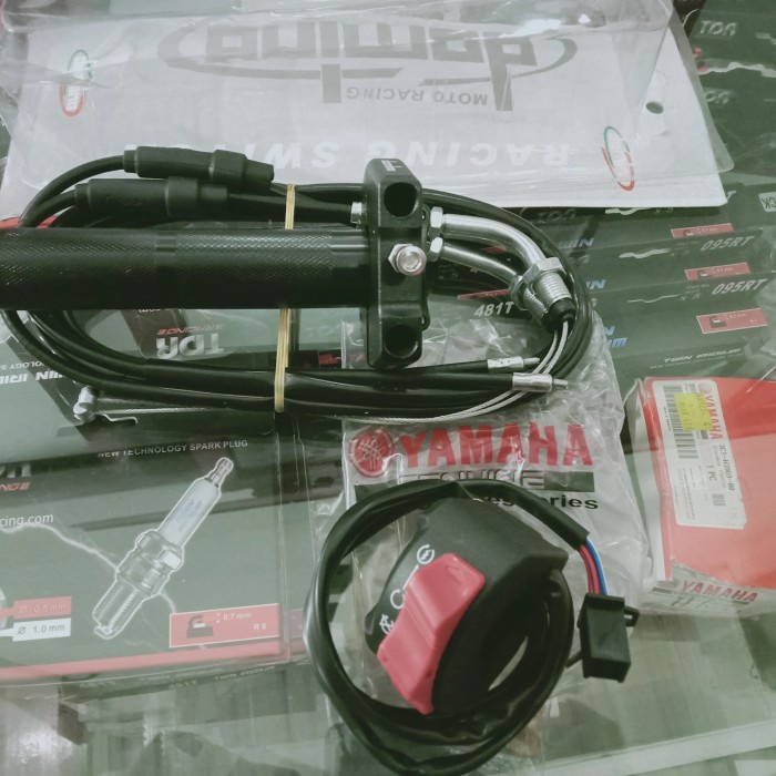 Paket Gas spontan CNC + Saklar Xabre PNP Ninja250/R25/R15/Vixion/CBR