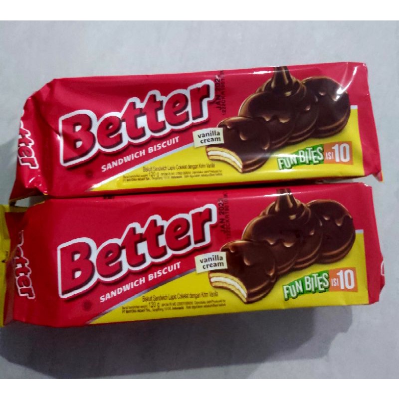 

Better sandwich biskuit vanilla cream 120g