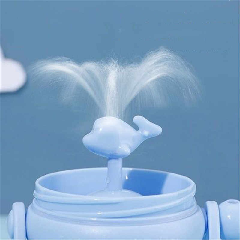 Botol Minum Anak Air Mancur Ikan Paus Lumba-Lumba / kincir Sedotan Spray Fountain Children Pot 250ml