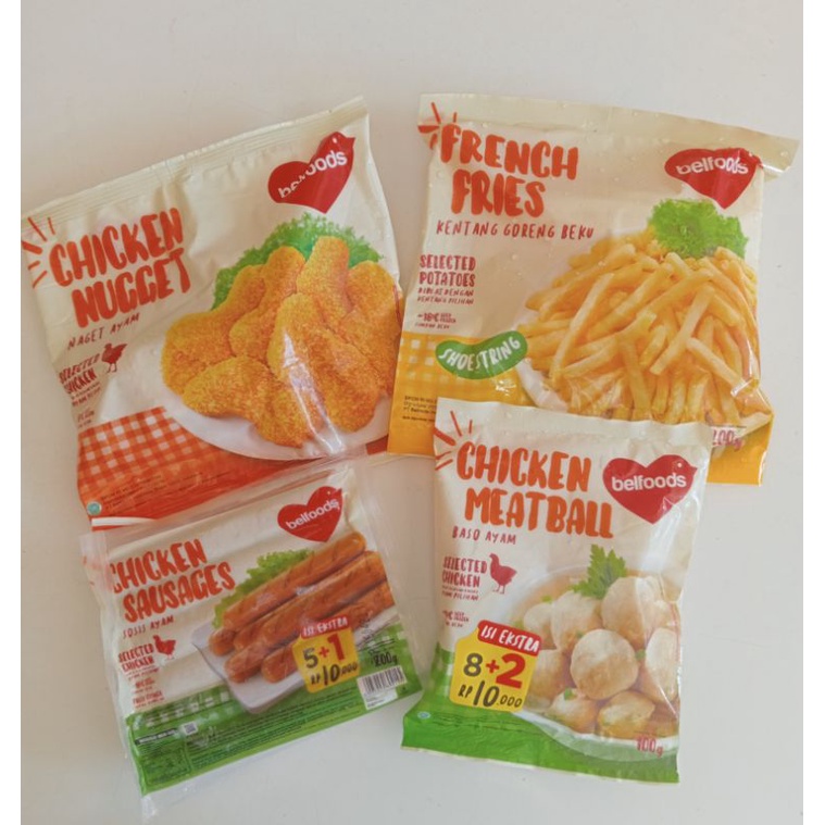 

Paket belfood 4 item(nuget,sosis,kentang,bakso ayam)