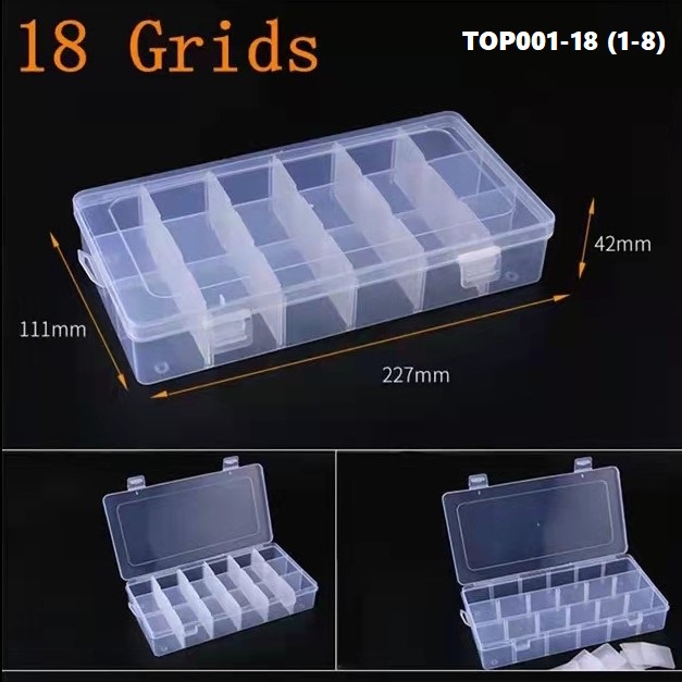 Kotak Perkakas Sekat/ Organizer Box/Kotak Serbaguna Sekat 15, 18, 24, 36 Harga/Pc