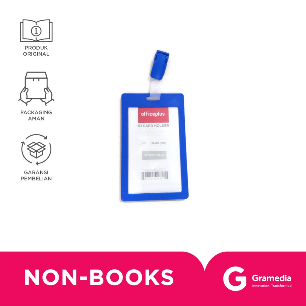 

Office-Plus Id Card Portrait Sqr+Clip Blue 6612