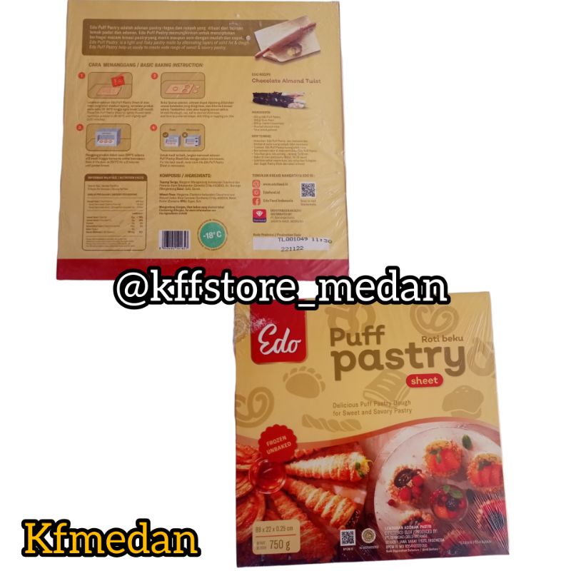 EDO Puff Pastry / Roti Beku 88×22×0,25cm (750gr=4 lembar)