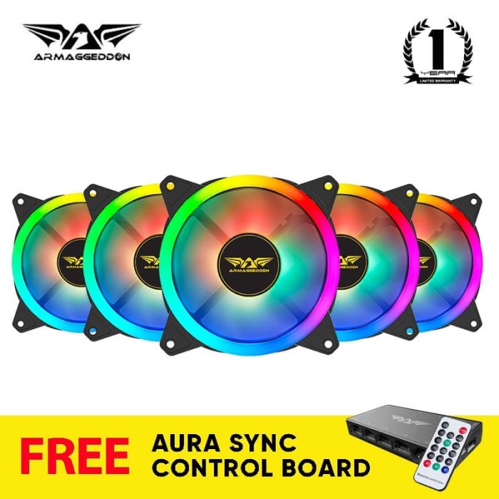 Armaggeddon-Tessaraxx Dual Loop ARGB Fan | Support Aura Sync - 1 FAN, Size 12cm