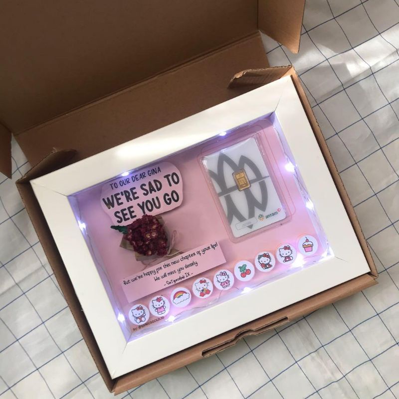 Custom Foto + lampu gift ulangtahun kado pernikahan kado wisuda kado anniversary