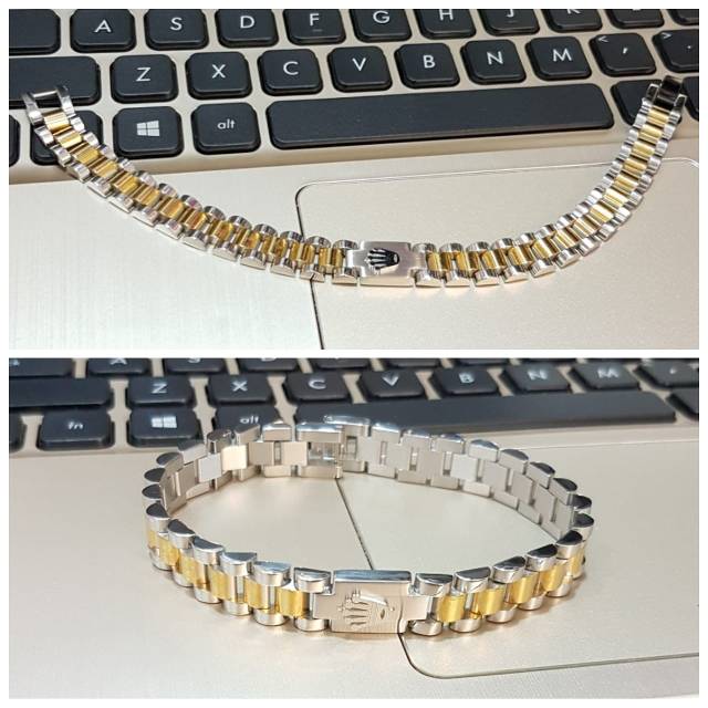 Gelang Premium Titanium Gelang tangan Stainless steel anti karat anti alergi T5