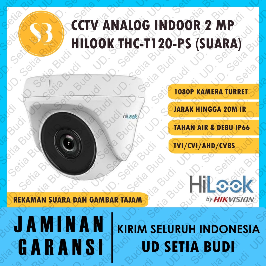 Kamera CCTV (Suara) Analog Indoor 2 MP Hilook THC-T120-PS