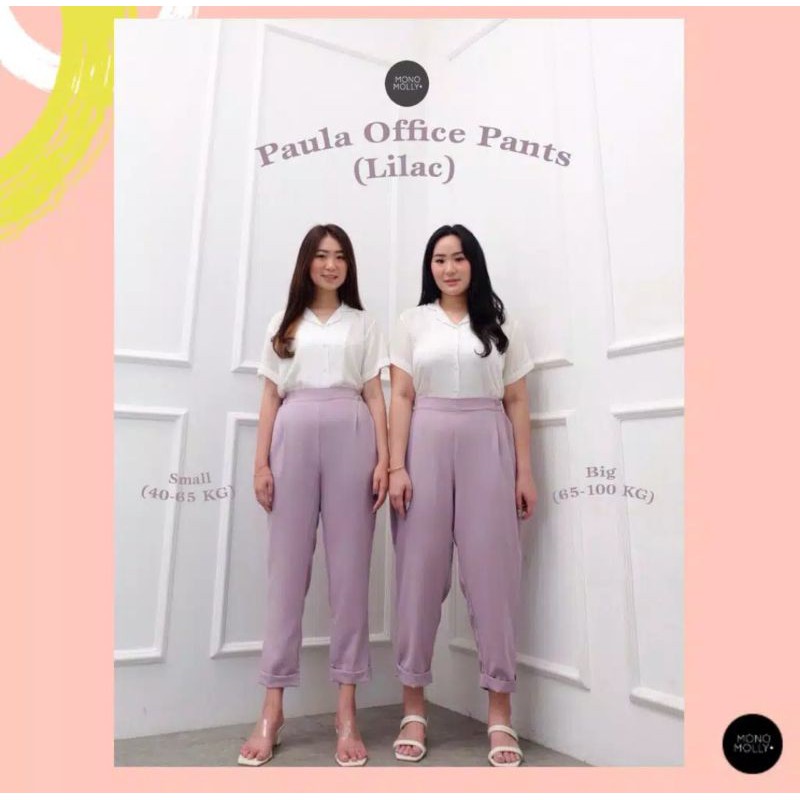 Monomolly Paula Office Pants Lilac