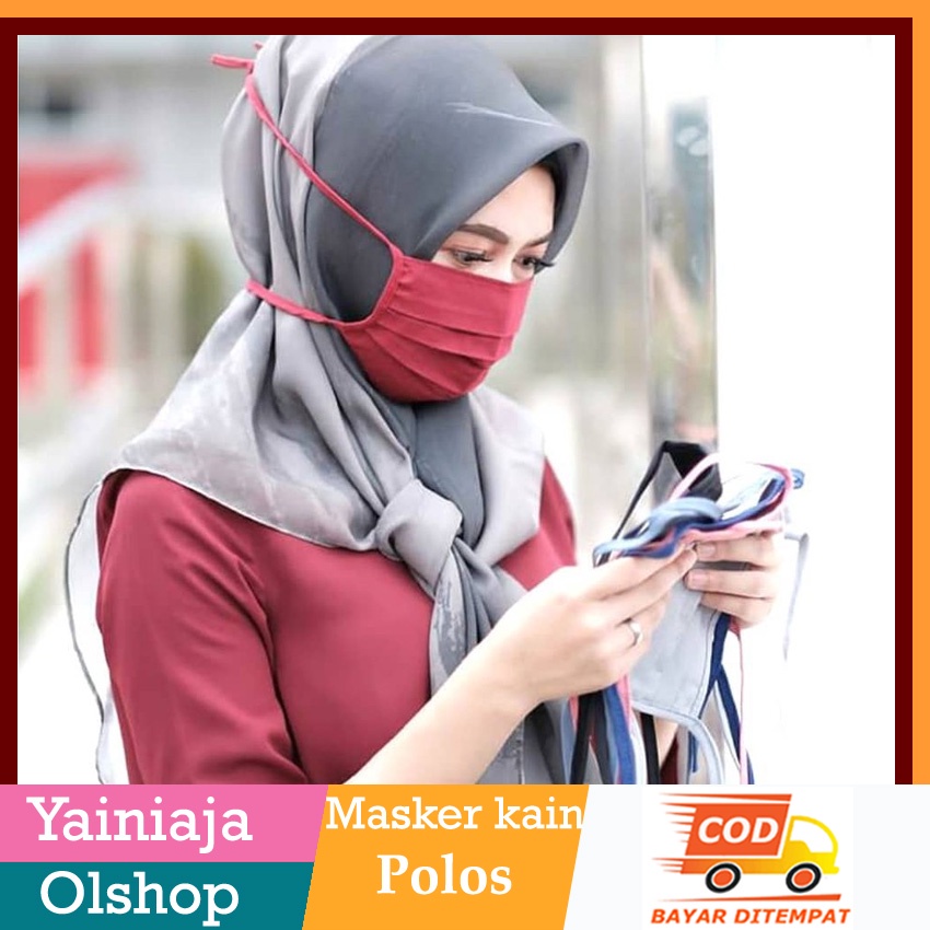 masker hijab wanita tali panjang