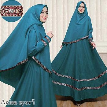 FENISHASTORE LONG GAMIS ANISA SYAR'I//GAMIS MUSLIMAH//GAMIS FASHION//GAMIS ELEGANT//GAMIS LEBARAN//GAMIS PENGAJIAN