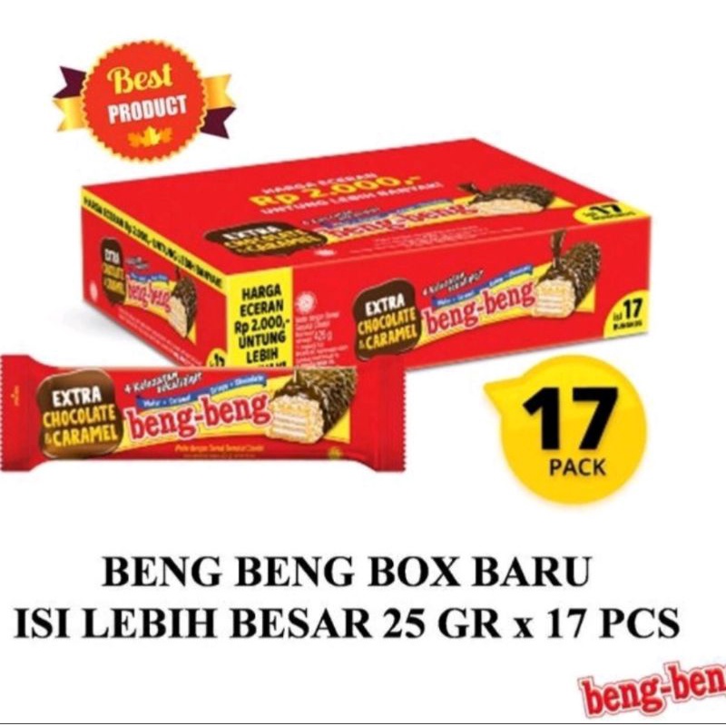 

NEW Beng-Beng Wafer Caramel Crispy 1Box