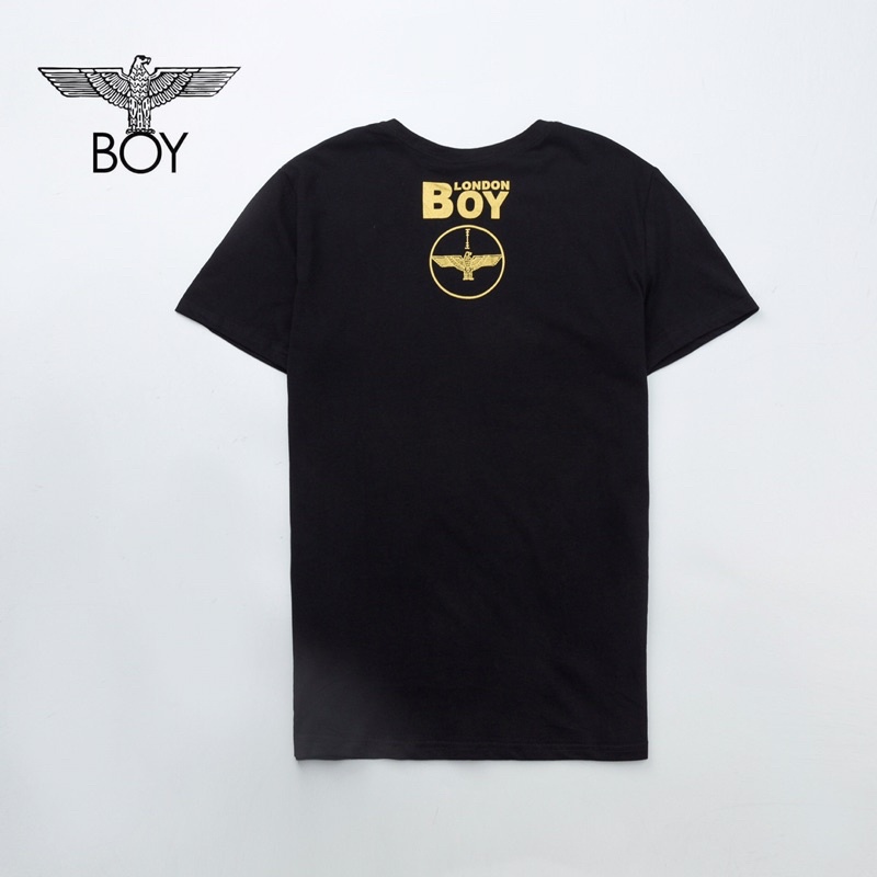 BOY33 KAOS BOY LONDON SNAKE IMPORT GOLD ON BLACK PRIA WANITA INGGRIS