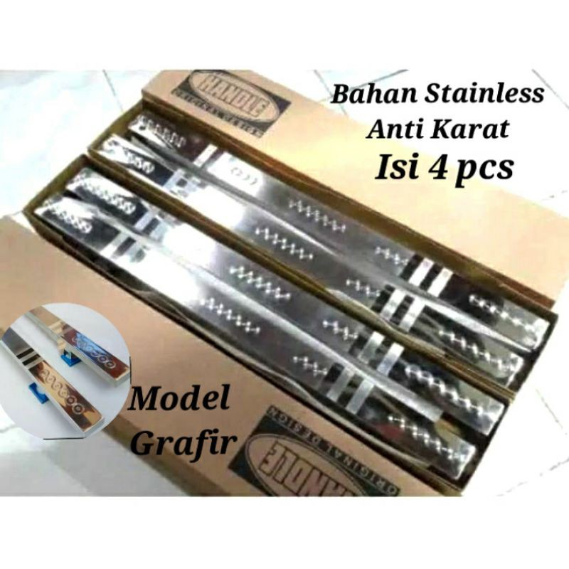 4pcs Handel pintu rumah stainless- Pegangan pintu rumah 45cm