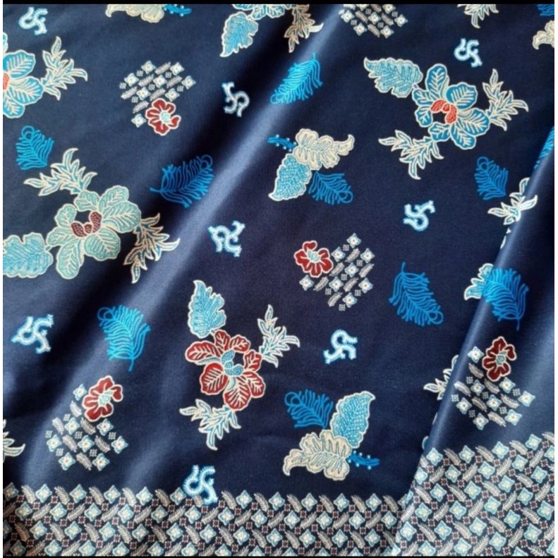 kain batik meteran murah batik doby silk jocelyn biru muda -50cm