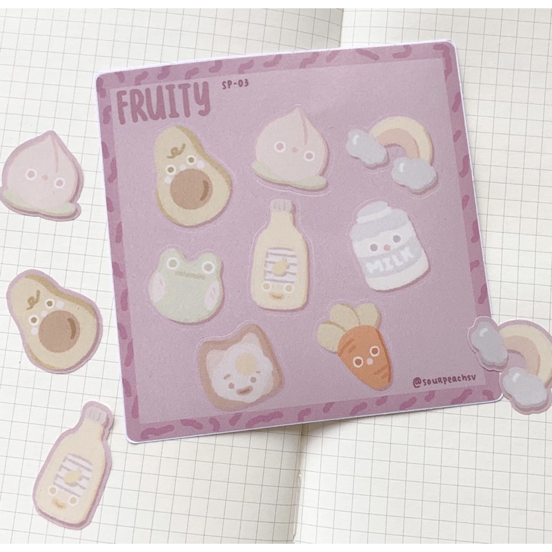

Fruity Stiker | Sticker Sheets | Deco Sticker | Sticker |