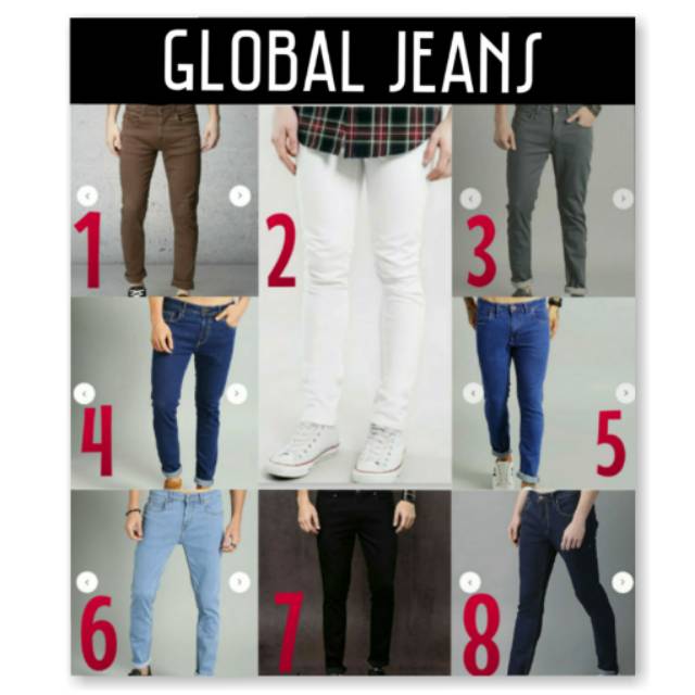 Celana Jeans Pria Slim Fit Blue Black/Jeans Hitam/Jeans Putih/Jeans Abu/Jeans Navy/Jeans Biru Muda.