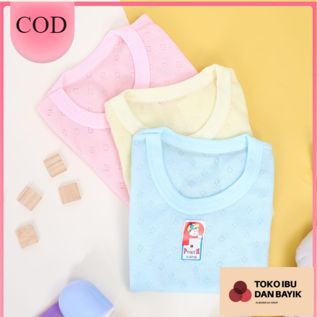 Kaos oblong dan singlet Bayi dan Anak Merk Power Kids kualitas SNI