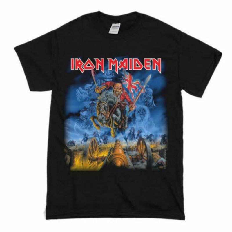 KAOS VINTAGE Band Iron maiden Black| T-SHIRT Band Iron Maiden | KAOS Band Iron Maiden