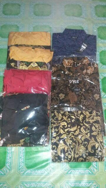 Baju Batik Pria / Kemeja Batik Pria / Baju Slimfit Lengan Panjang / Distro Luigi Batani Biru