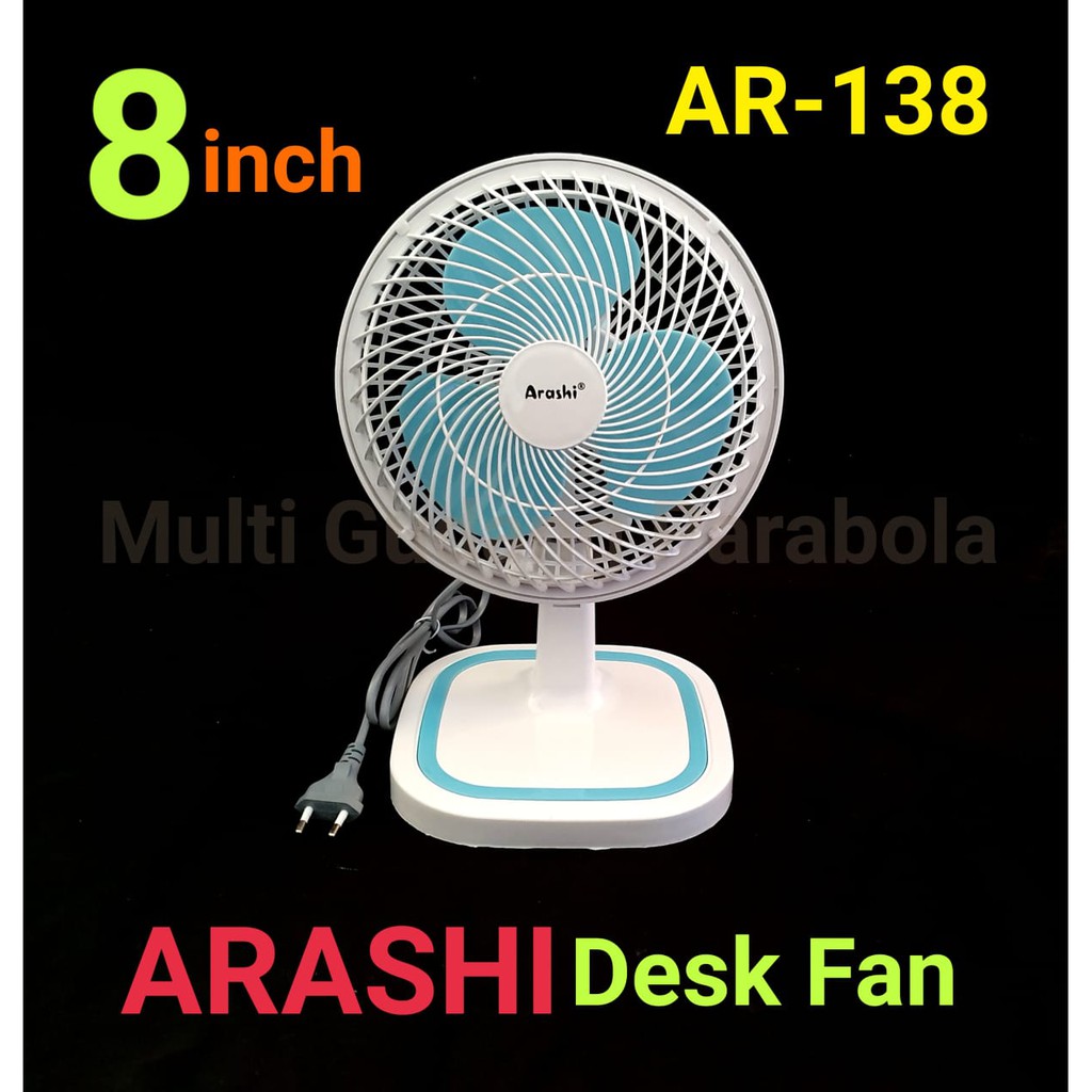 Deskfan Arashi 8 inch AR 138 General fan SNI SWING Kipas Meja Duduk Super Murah